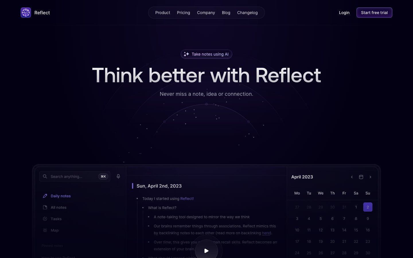 Reflect Notes captured reference