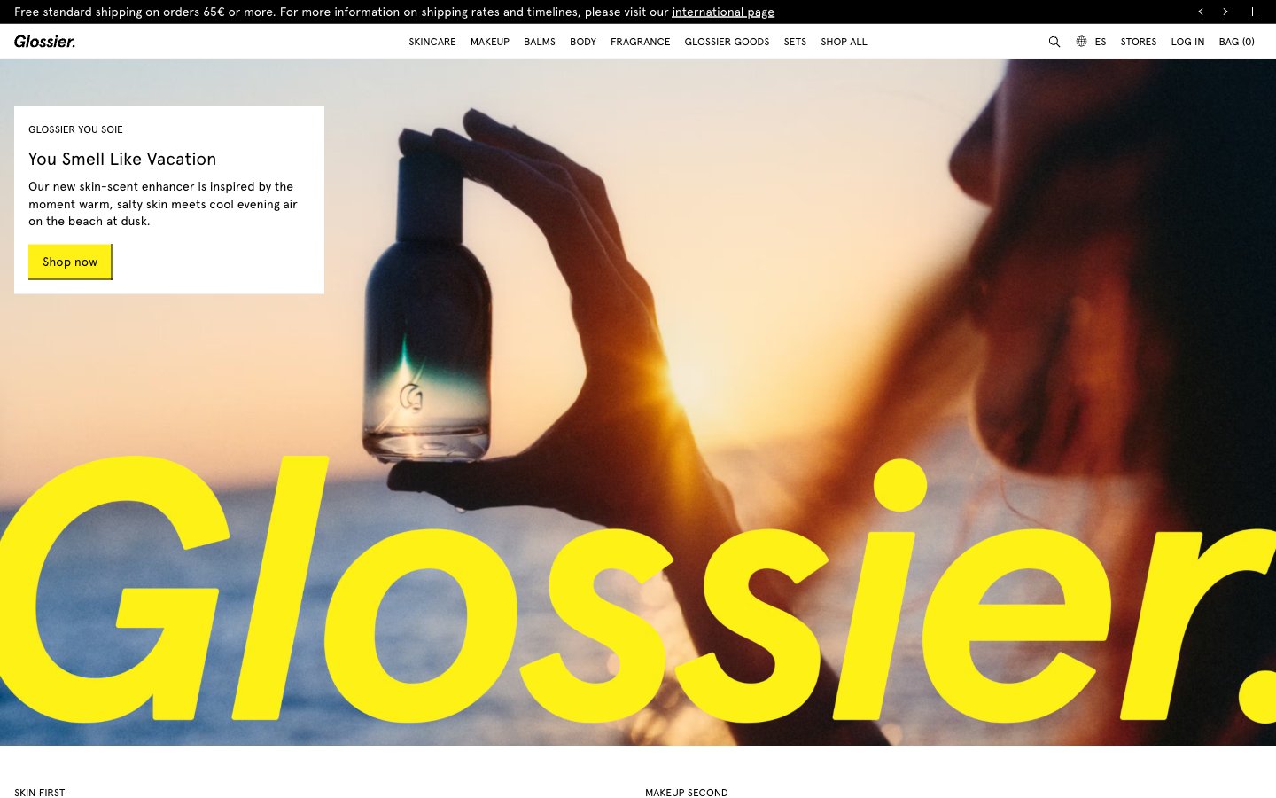 Glossier captured reference