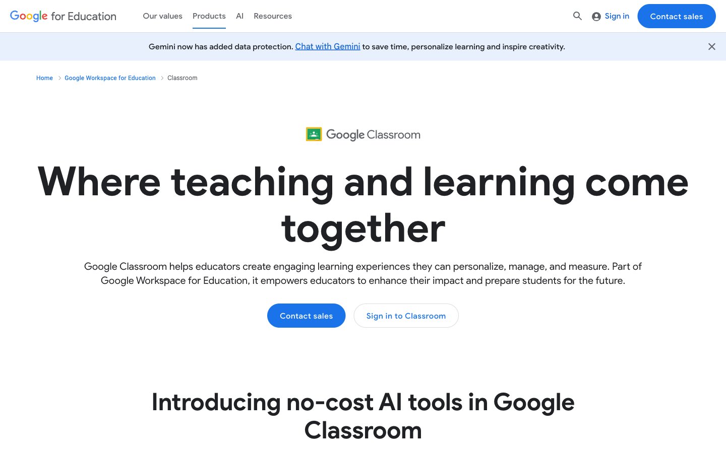 Google for Education captured reference