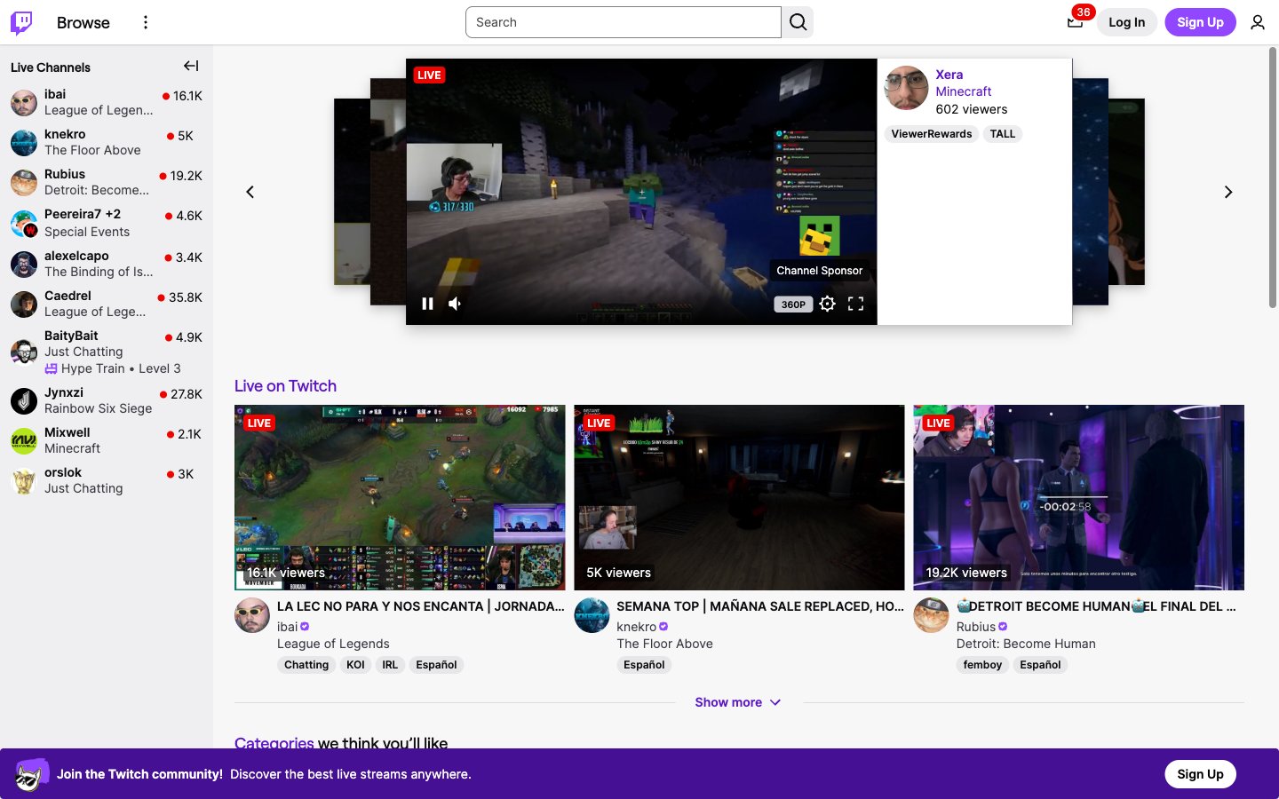 Twitch captured reference