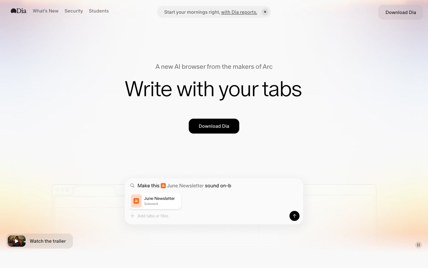 Dia Browser captured reference