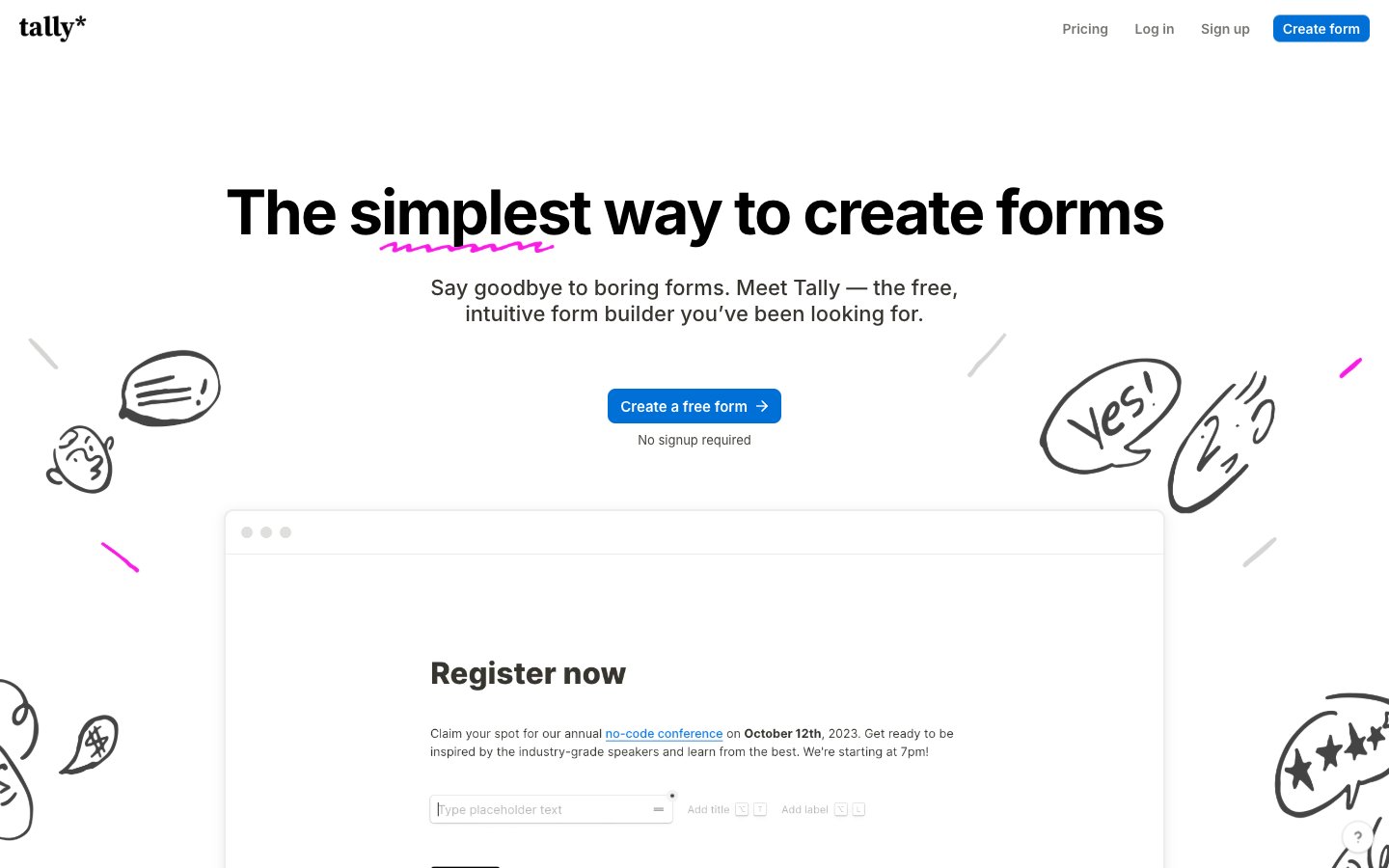 Tally Forms captured reference