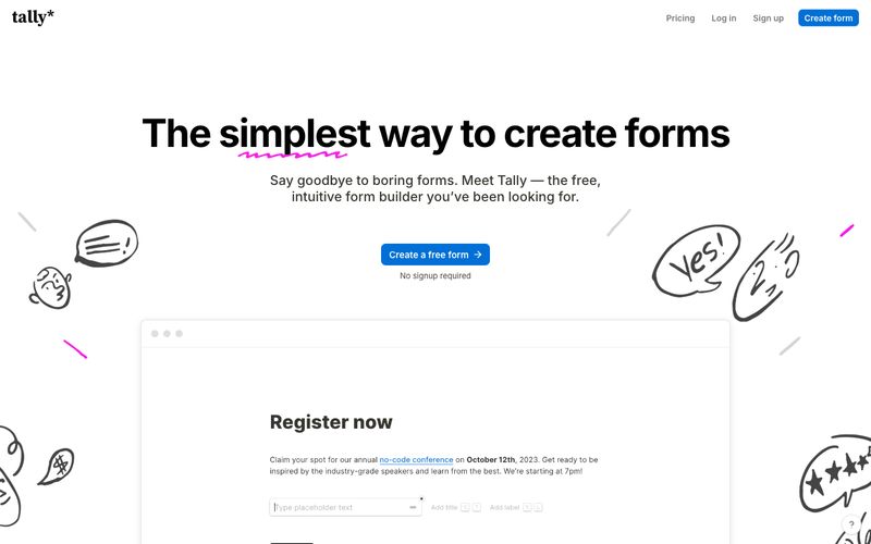 Tally Forms preview