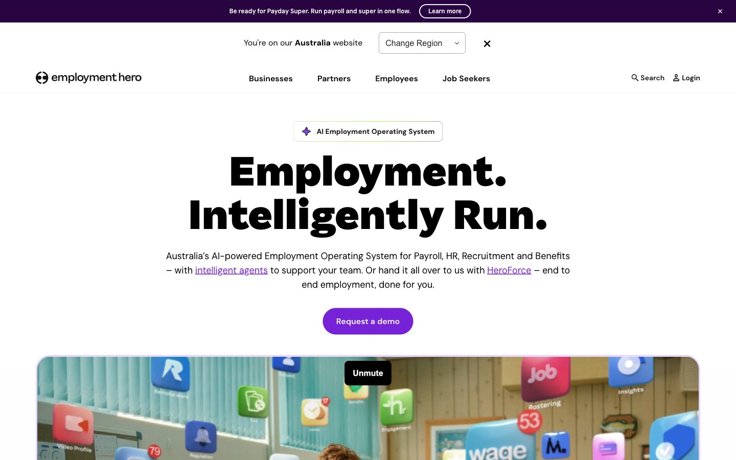 Employment Hero captured reference