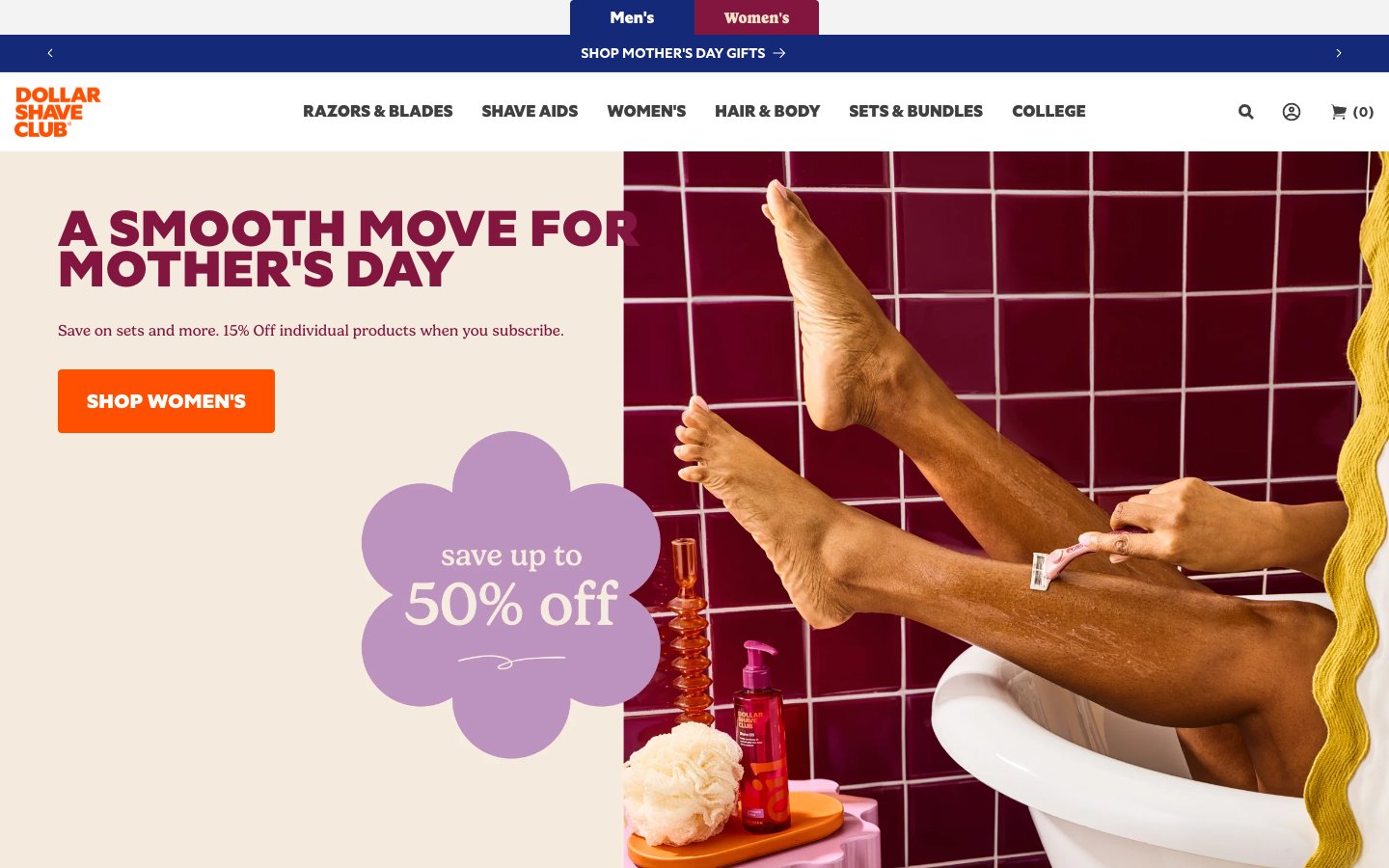 Dollar Shave Club captured reference