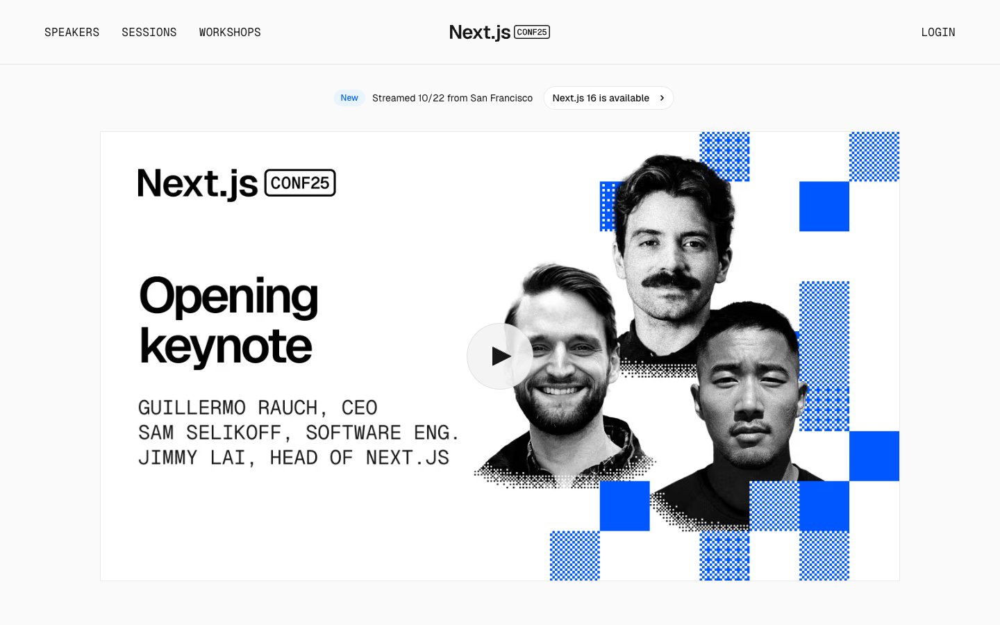 Next.js Conf 2025 captured reference