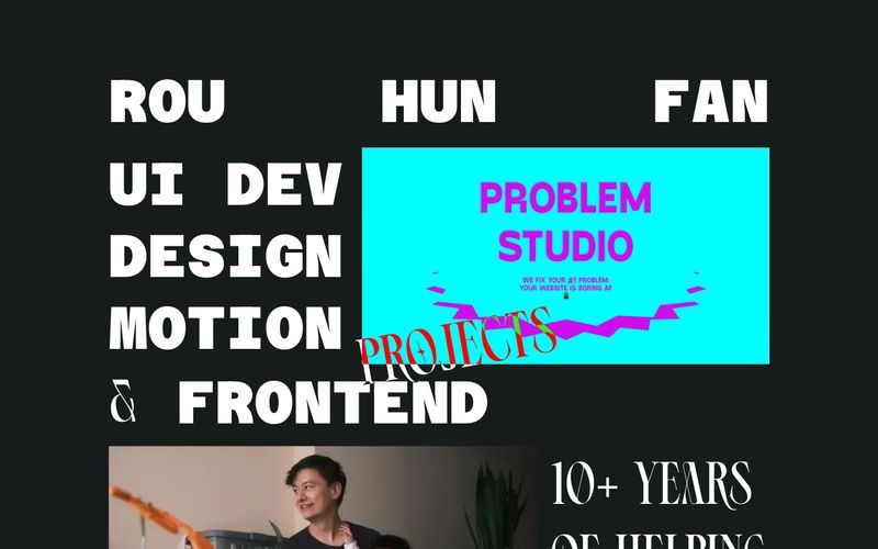 Freelance frontend UI developer and designer, Rou Hun Fan preview