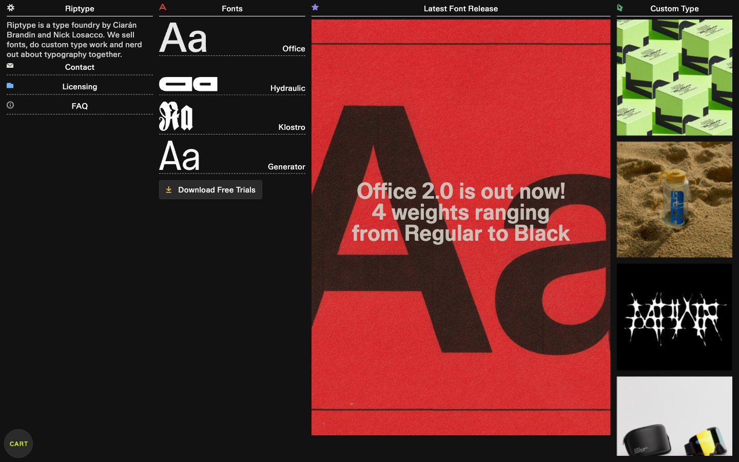 Riptype Foundry captured reference