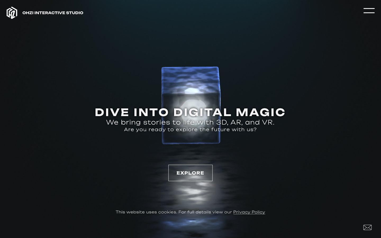 OHZI Interactive Studio / Dive into digital magic. captured reference