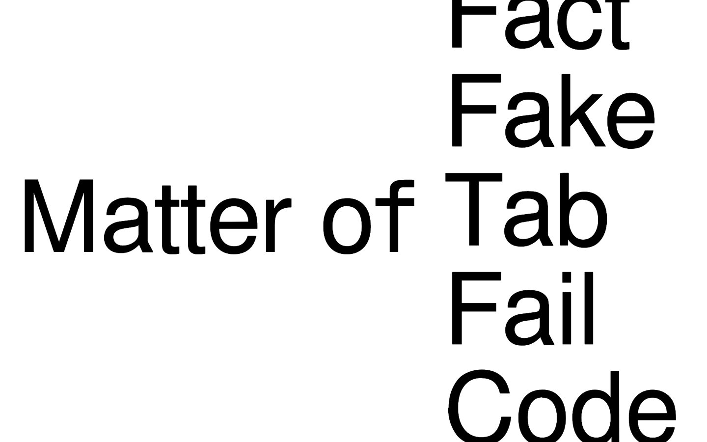 Matter of Fact captured reference